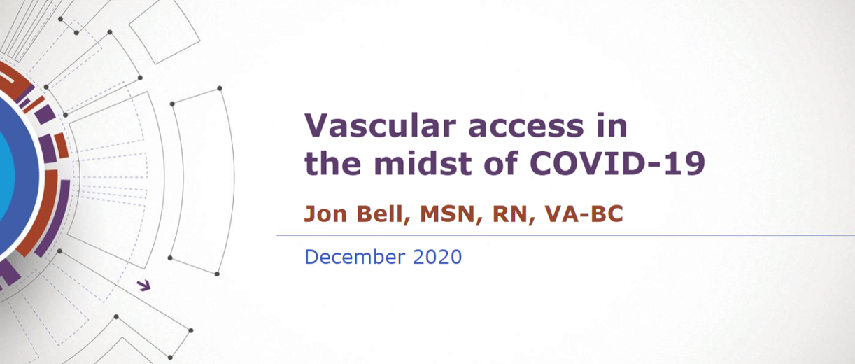 Acceso vascular en medio del webinar sobre COVID-19