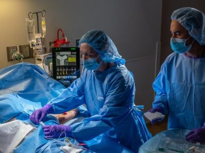 Members of a vascular access team at work