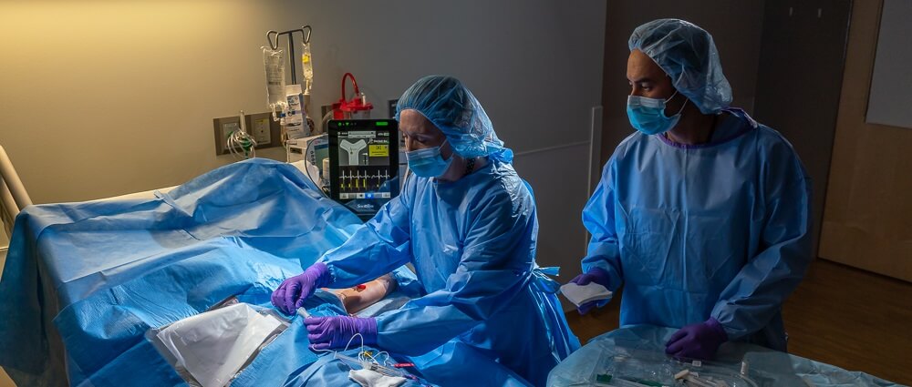 Members of a vascular access team at work