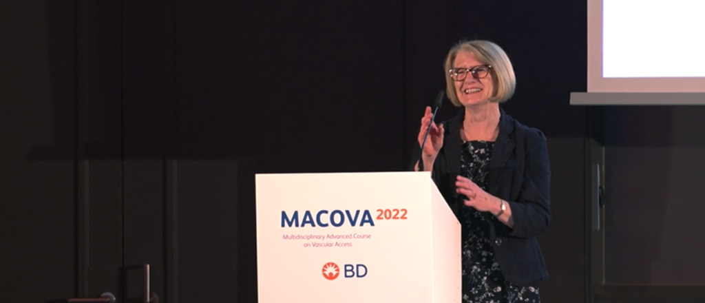 Carole Hallam presenting UK Vessel Health and Preservation 2020 at BD MACOVA 2022