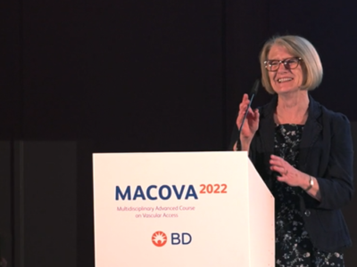Carole Hallam presenting UK Vessel Health and Preservation 2020 at BD MACOVA 2022
